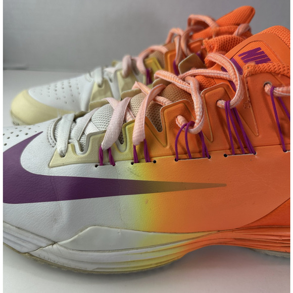 Nike Lunar Ballistec 1.5 Tennis Shoes Men’s Size 11.5 Orange Purple 705285-800 - Picture 12 of 16